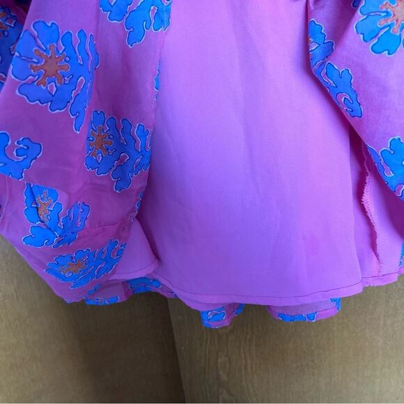 J. Marie Piper Ruffle Mini Dress Pink Size XS - Picture 9 of 10